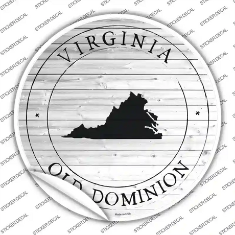 Virginia Old Dominion Novelty Circle Sticker Decal Small