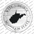 West Virginia Mountain State Wholeslae Novelty Circle Sticker Decal Small