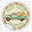 Farm Fresh Pumpkins Novelty Circle Sticker Decal Small