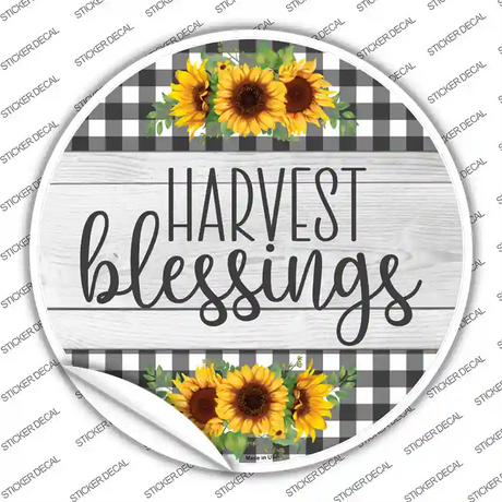 Harvest Blessings Novelty Circle Sticker Decal Small