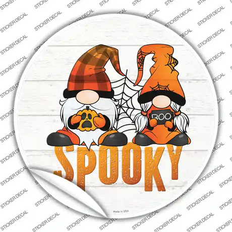 Spooky Gnomes Novelty Circle Sticker Decal Small