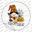 Trick Or Treat Spooky Gnome Novelty Circle Sticker Decal Small