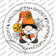 Spooky Halloween Gnome Novelty Circle Sticker Decal Small