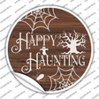 Happy Haunting Novelty Circle Sticker Decal Small