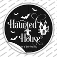 Haunted House Novelty Circle Sticker Decal Small