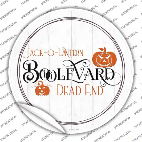 Jack O Lantern Boolevard Novelty Circle Sticker Decal Small