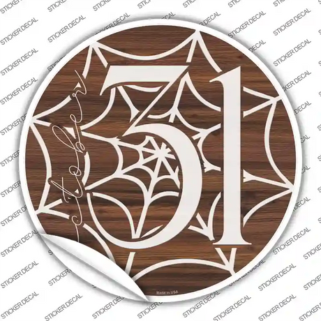 October 31st Spiderweb Novelty Circle Sticker Decal Small