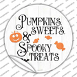 Pumpkin Sweets Spooky Treats Novelty Circle Sticker Decal Small