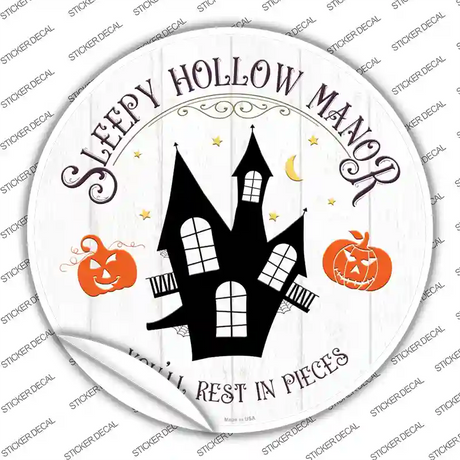 Sleepy Hollow Manor Novelty Circle Sticker Decal Small