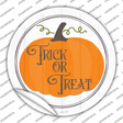 Trick Or Treat Pumpkin Novelty Circle Sticker Decal Small