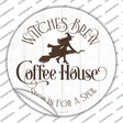 Witches Brew Coffee House Novelty Circle Sticker Decal Small