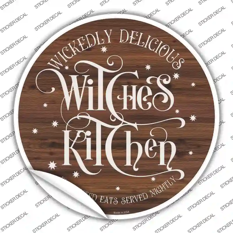 Witches Kitchen Novelty Circle Sticker Decal