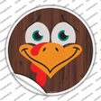 Turkey Face Novelty Circle Sticker Decal Small