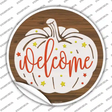 Pumpkin Welcome Novelty Circle Sticker Decal Small