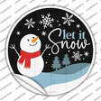 Snowman Let It Snow Novelty Circle Sticker Decal Small