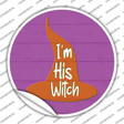 Im His Witch Pink Novelty Circle Sticker Decal Small