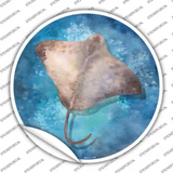 Stingray Blue Novelty Circle Sticker Decal