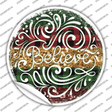 Believe Christmas Novelty Circle Sticker Decal Small