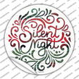 Silent Night Christmas Novelty Circle Sticker Decal Small