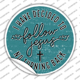 Follow Jesus Novelty Circle Sticker Decal C-2065s