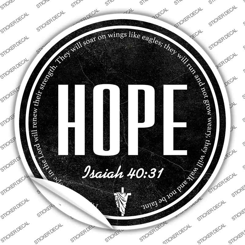 Hope Bible Verse Novelty Circle Sticker Decal C-2107s