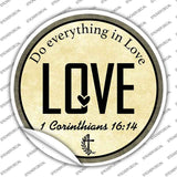 Love Bible Verse Novelty Circle Sticker Decal C-2109s