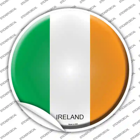 Ireland Country Novelty Circle Sticker Decal
