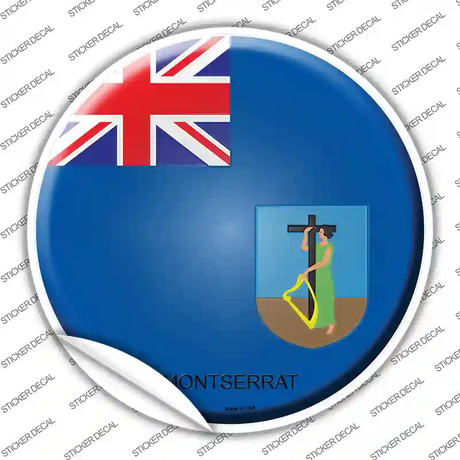 Montserrat Country Novelty Circle Sticker Decal