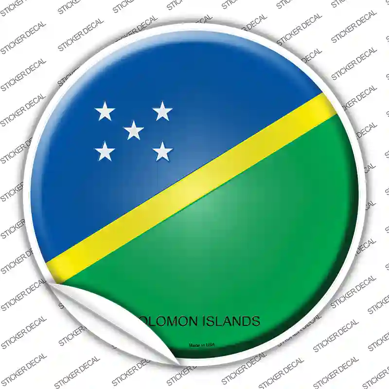 Solomon Islands Country Novelty Circle Sticker Decal | Smart Blonde