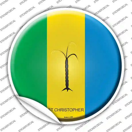 St Christopher Country Novelty Circle Sticker Decal