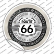 Route 66 States Novelty Circle Sticker Decal Small