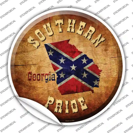 Southern Pride Georgia Novelty Circle Sticker Decal Small