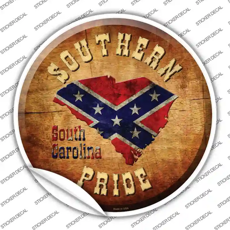 Southern Pride South Carolina Novelty Circle Sticker Decal Small