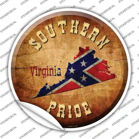 Southern Pride Virginia Novelty Circle Sticker Decal Small