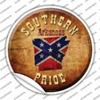 Southern Pride Arkansas Novelty Circle Sticker Decal Small