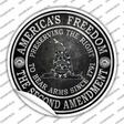 Americas Freedom Novelty Circle Sticker Decal Small