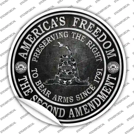 Americas Freedom Novelty Circle Sticker Decal Small