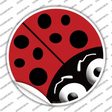 Lady Bug Novelty Circle Sticker Decal Small