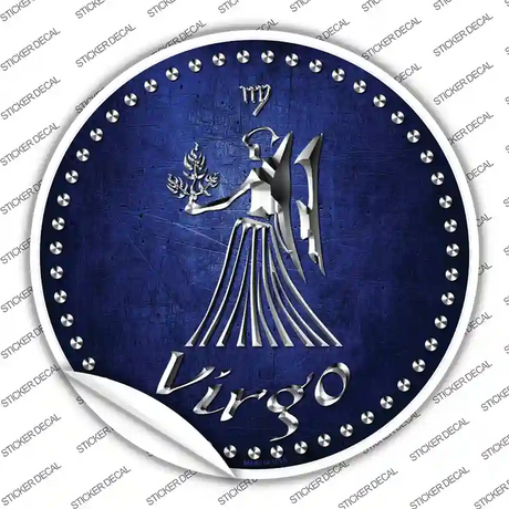 Virgo Novelty Circle Sticker Decal Small