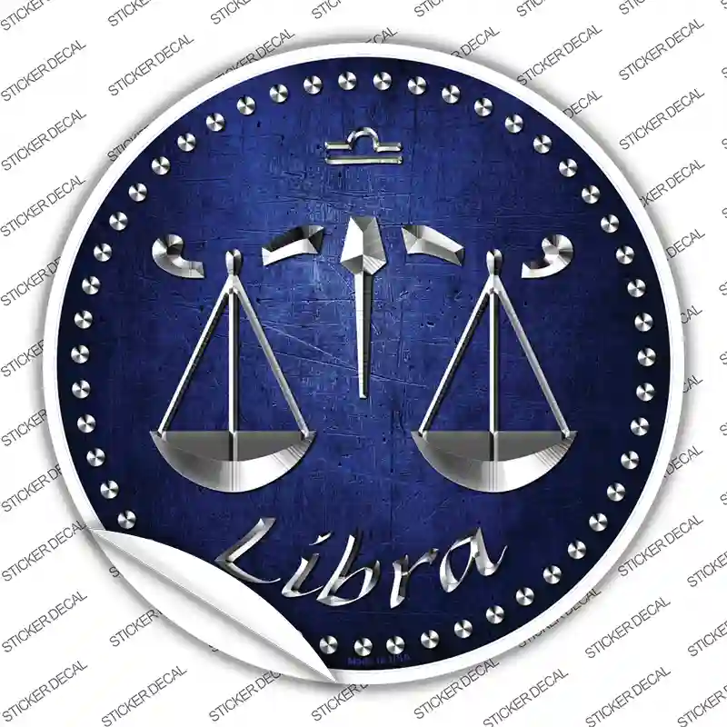 Libra Novelty Circle Sticker Decal