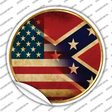 American Confederate Flag Novelty Circle Sticker Decal Small