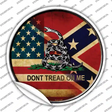 American Confederate Dont Tread On Me Novelty Circle Sticker Decal Small