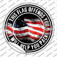 This Flag Offends You Novelty Circle Sticker Decal Small