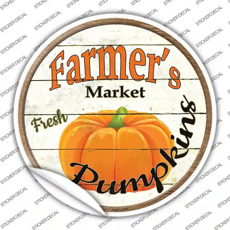 Farmers Market Pumpkins Novelty Circle Sticker Decal Small