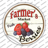 Farmers Market Berries Novelty Circle Sticker Decal Small