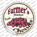 Farmers Market Cherries Novelty Circle Sticker Decal Small