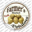 Farmers Market Potatoes Novelty Circle Sticker Decal Small