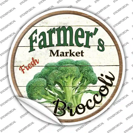 Farmers Market Broccoli Novelty Circle Sticker Decal Small