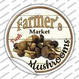 Farmers Market Mushrooms Novelty Circle Sticker Decal Small