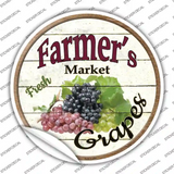 Farmers Market Grapes Novelty Circle Sticker Decal Small